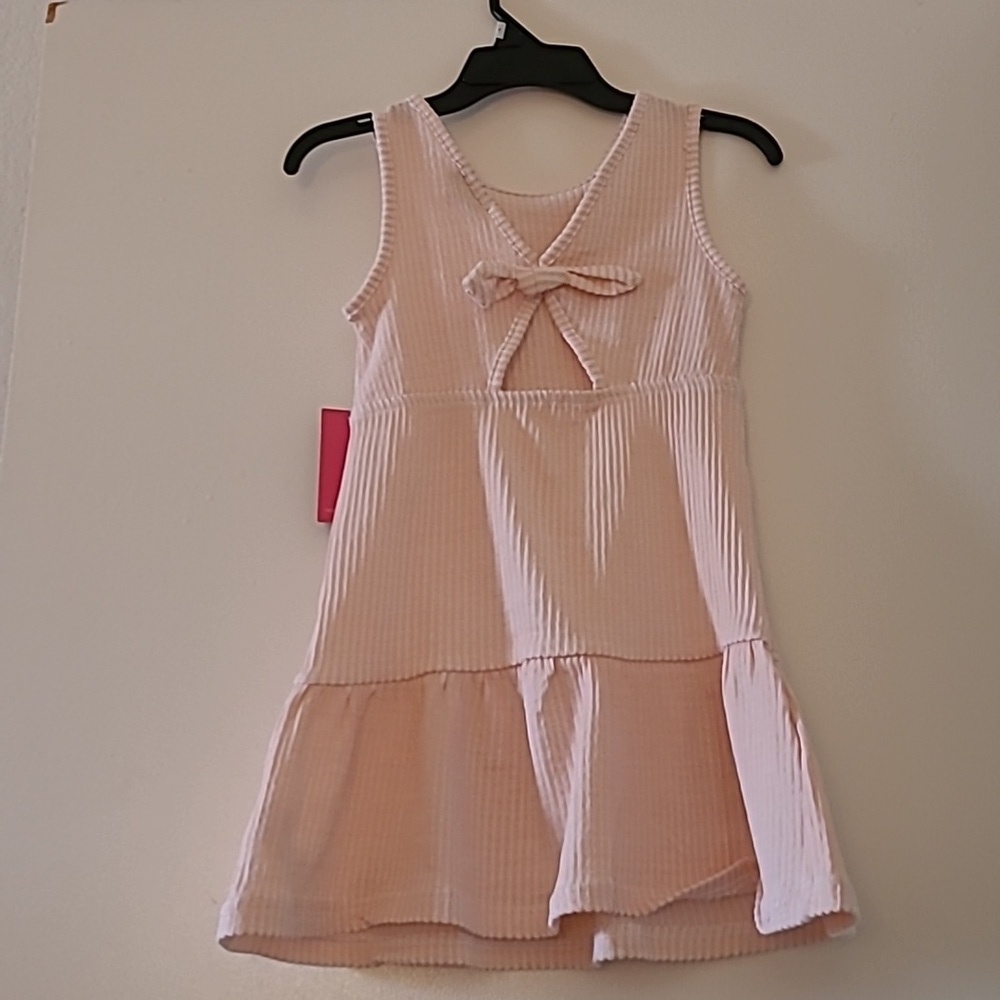 Vince Camuto Girl Dress, Pink & White stripes, Size 7 - Picture 4 of 6